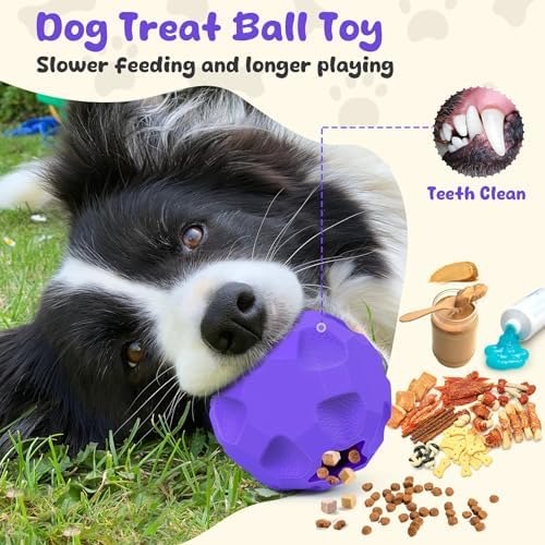 Interactive Dog Puzzle Toys for Boredom, Dog Treat Balls for Large Dogs