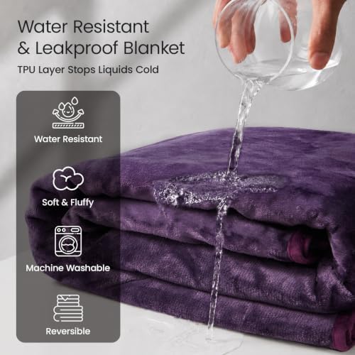 LOOBANI Waterproof Blanket for Couch, Reversible Leakproof, 40"x60"