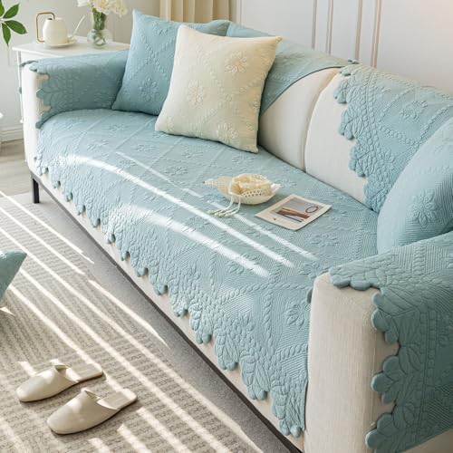 Cotton Quilted Couch Covers for Sofa Farmhouse Sofa Covers Washable