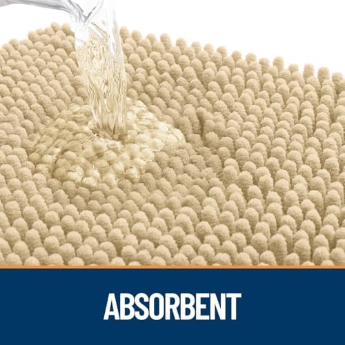 OLANLY Dog Door Mat for Muddy Paws 24x16, Super Absorbent Chenille Mud Mat