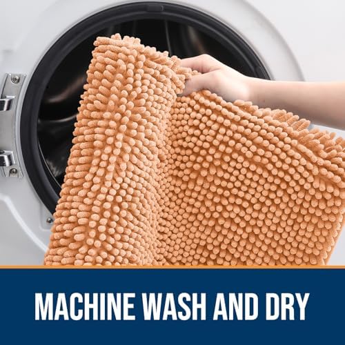 OLANLY Dog Door Mat for Muddy Paws 59x35, Super Absorbent Chenille Mud Mat
