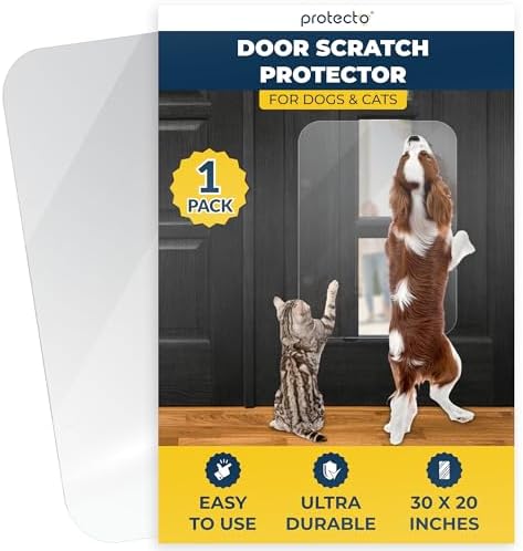 PROTECTO Door Protector from Dog Scratching, 30x20 - Door Scratch Guard