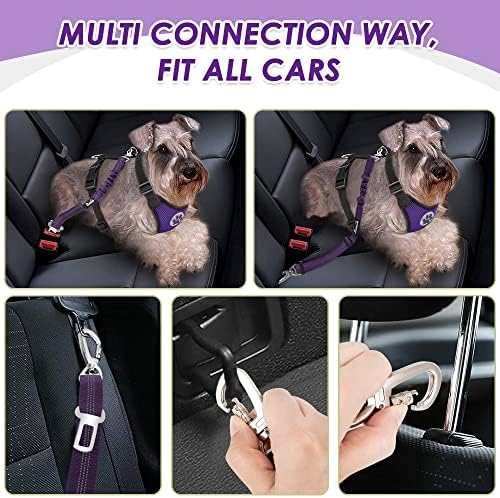 Lukovee Dog Car Harness Seat Belt, Harness & Seatbelt with 2 in 1 Buckle