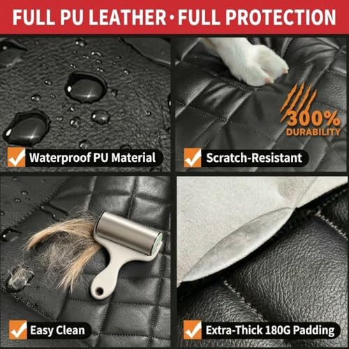 Dog Car Door Protector,PU Leather Dog Car Door Covers,2-Pack,Regular