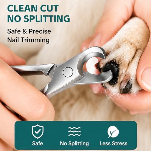 Heavy Duty Dog Nail Clippers for Large Dogs, Thick Nails, Full Metal, Sharp