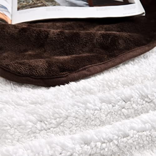 Soft Waterproof Blanket for Bed Couch Sofa, Brown, 60x80 inches