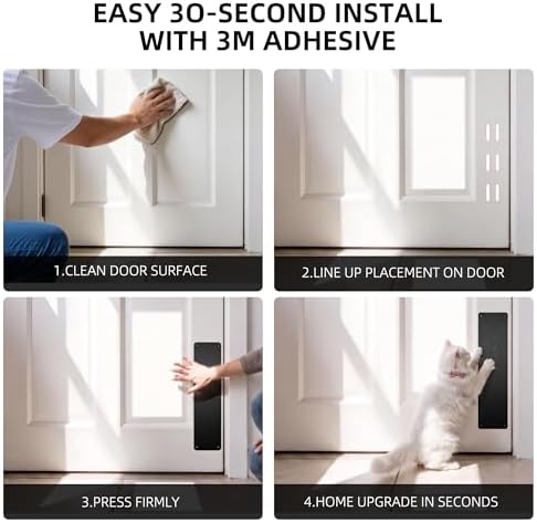 2PCS Door Scratch Protector & Kick Plate for Bottom of Door, 4"x16" Steel Pad