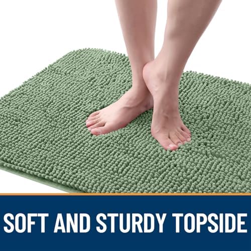 OLANLY Dog Door Mat for Muddy Paws 47x17, Super Absorbent Chenille Mud Mat