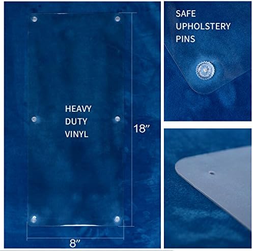 In hand Cat Scratch Furniture, 2PCS Clear Premium Heavy Duty Flexible Vinyl Protector Dog Cat Claw Guards with Pins No Adhesive, Stops Scratching Pets Furniture Protector