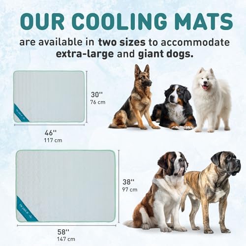INSPECTOR TAIL Dog Cooling Mat Indoor & Outdoor with Ice Silk, XXL Pet Pad
