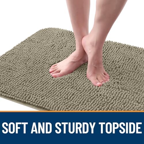 OLANLY Dog Door Mat for Muddy Paws 47x17, Super Absorbent Chenille Mud Mat