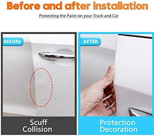 MYFAMIREA Car Door Edge Guards Car Door Side Protector Strip Anti-Collision Transparent Tape for Most Vehicle, Invisible Transparent Bumper, Scratch-Resistant Body,Protect Seat Body (33Ft x 0.8In)
