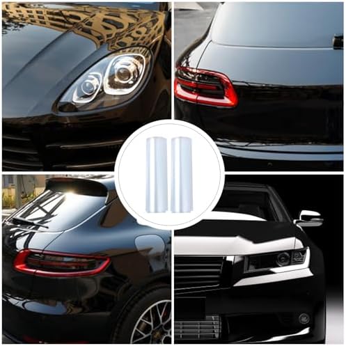 2pcs Car Door Protector - Edge Guards Clear Protective Film Tape 39'' x7.9'' for Vehicle Interior Door Sill Protector from Dog Scratching