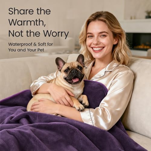 LOOBANI Waterproof Blanket for Couch, Reversible Leakproof, 40"x60"
