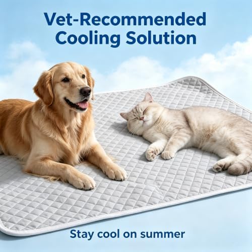 Self-Cooling Dog Mat, Q-max>0.5 Breathable Pet Pad for Summer