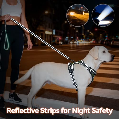 PHOEPET No Pull Dog Harness with Handle Reflective Padded Vest