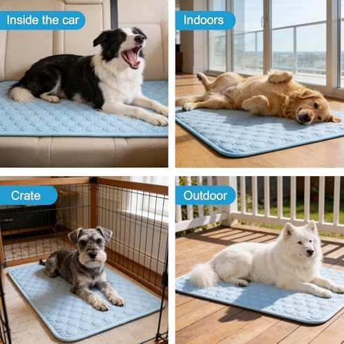 Dog Cooling Mat for Summer (Q-Max>0.5) Washable, Portable & Non-Toxic