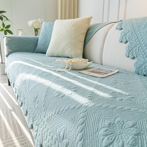 Cotton Quilted Couch Covers for Sofa Farmhouse Sofa Covers Washable