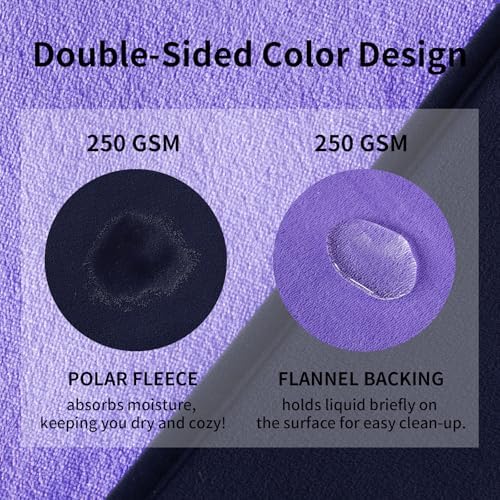 QiyI Reversible Waterproof Blanket for Bed Couch Sofa, 40"x60", Purple