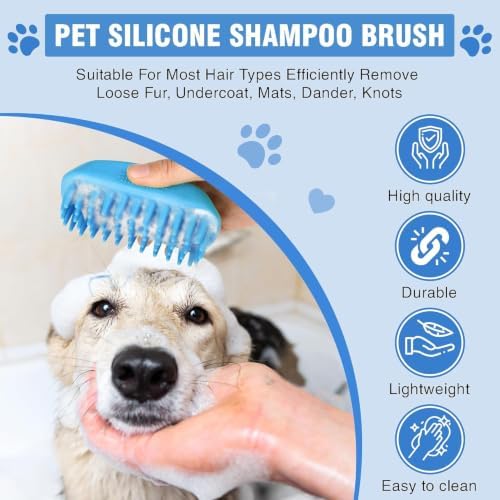 rubber dog brush, suitable for medium to large pets (dogs, cats)