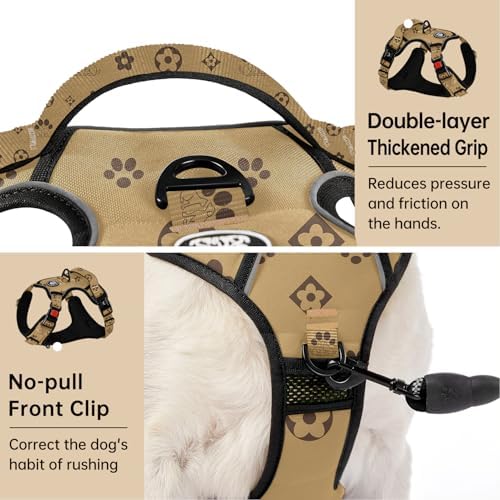 IVY&LANE No Pull Dog Harness for Small Dogs,Reflective Dog Vest Harness