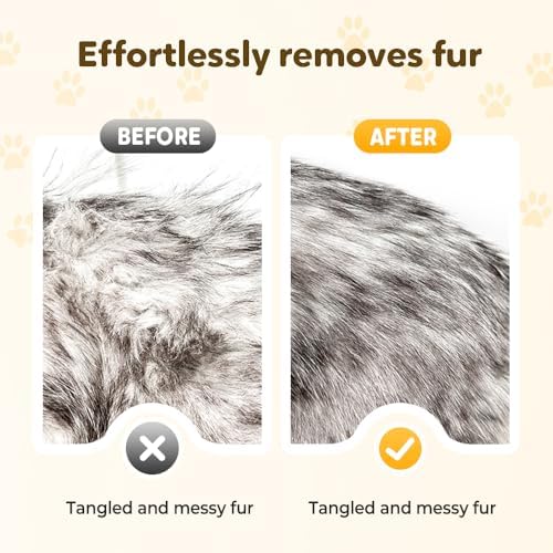 Double-Sided Pet Grooming Brush, Undercoat Rake Deshedding Brush for Dogs and Cats,Extra Wide 17 Teeth Dog Detangler Comb,Pet Pro Grooming Tool For Long hair & Thick Coats (gray)