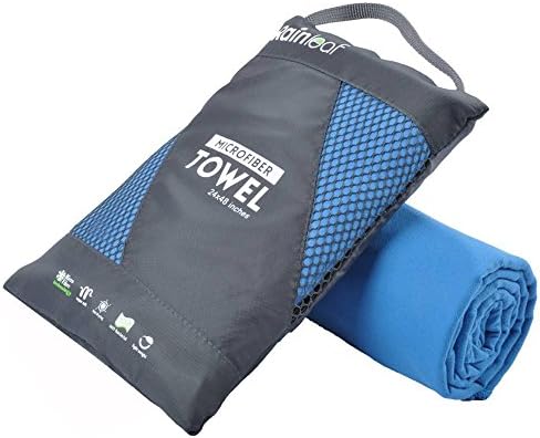 Rainleaf Microfiber Towel Quick Dry Camping & Travel & Gym Towel. Compact