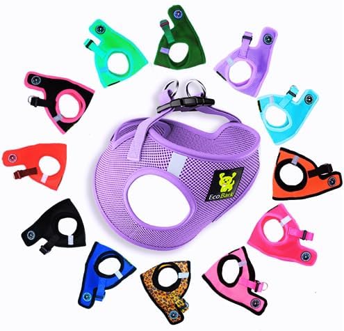 EcoBark Teacup Dog Harness, Step in Reflective & Adjustable Halter Vest