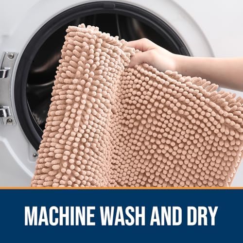 OLANLY Dog Door Mat for Muddy Paws 59x20, Super Absorbent Chenille Mud Mat