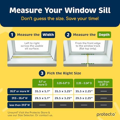 PROTECTO Window Sill Protector from Dogs & Cats, 29.5 x 2.25 in