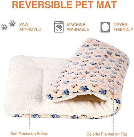 Mora Pets Dog Crate Pad Bed Ultra Soft Pet Mat Star Print Brown 23 x18 Inch