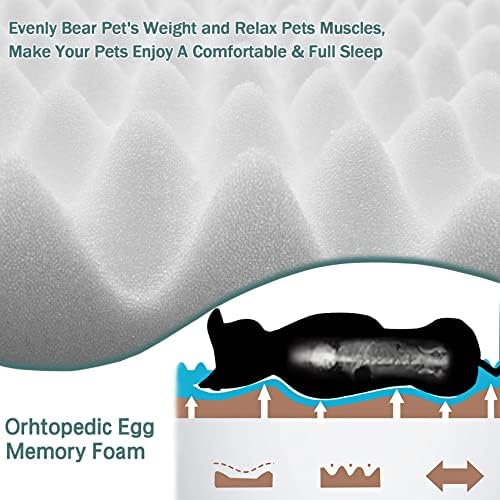 30 Inch Dog Crate Bed Mat Memory Foam Kennel Pad for Dog Cages Washable
