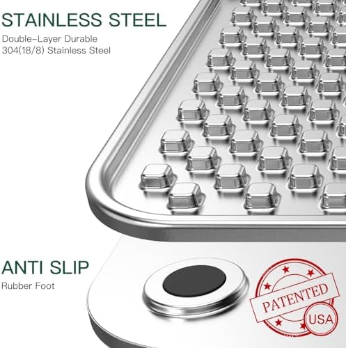 Lick Mat for Dogs & Cats, Double-Wall Stainless Steel, Large-2Pack