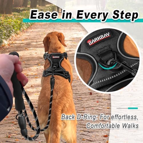 BARKBAY Dog Harness for Medium Sized Dog No Pull 2 Leash Clips Dog Vest