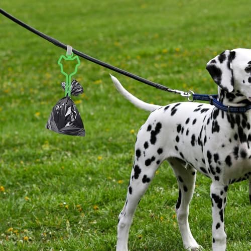 GARVALON Dog Poop Bag Holder Clip Hands-free Leash Waste Bag Carrier Lightweight Plastic Portable for Walking Running Outdoor Use