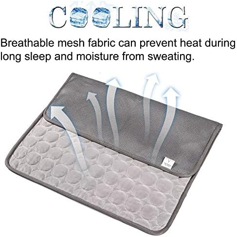 Coppthinktu Dog Cooling Mat for Dogs Self Cooling, Summer Dog Cooling Pad for Small Medium Large Dogs Cats, Pet Ice Silk Blankets Sleeping Mat, Outdoor Dog Self Cooling Crate Mats Washable Portable