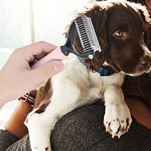 Pet Grooming Rake, Deshedding Dematting Tool Extra Wide Dog Grooming Brush Pet Deshedding Dog Brush Cat Brushes Grooming Tool Pet Grooming Combo Hair Brush for Dogs Cats (Small Size)