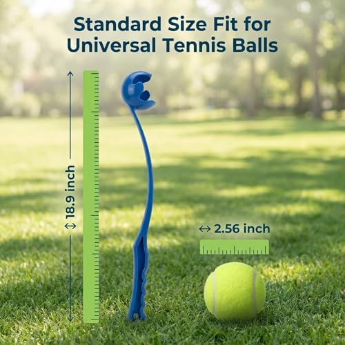 Dog Ball Thrower Launcher, Tennis Ball Launcher, Dog Ball Thrower Launcher and 2 Balls, 18.9 Inch Dog Ball Thrower Launcher