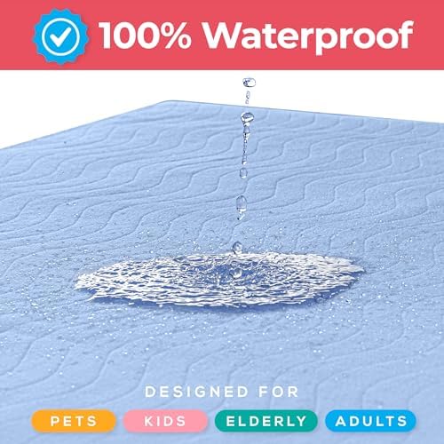 2 Pack Waterproof Reusable Heavy Absorbency Incontinence Bed Pads 34"x36"