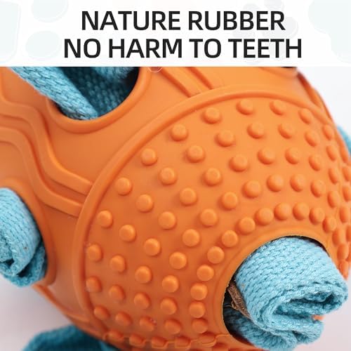 Interactive Dog Toy, Food Dispensing Puzzle Toy for Boredom Relief (Orange)