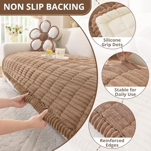 OstepDecor Couch Cover for Dogs, Washable Non Slip Sofa Cover for Pets