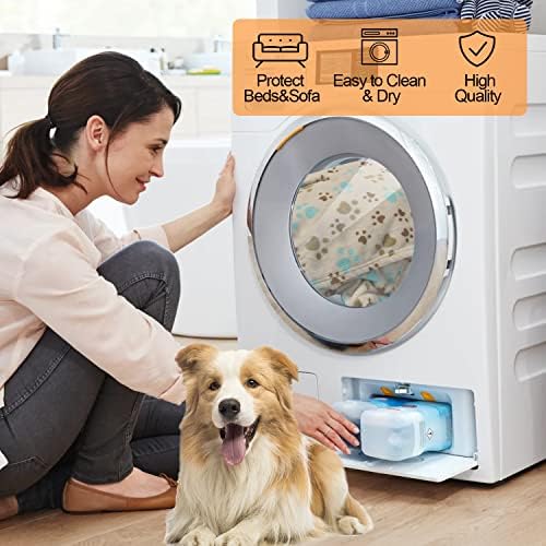 Rezutan Premium Flannel Blankets for Large Dogs & Cats, Beige 80" x 60"