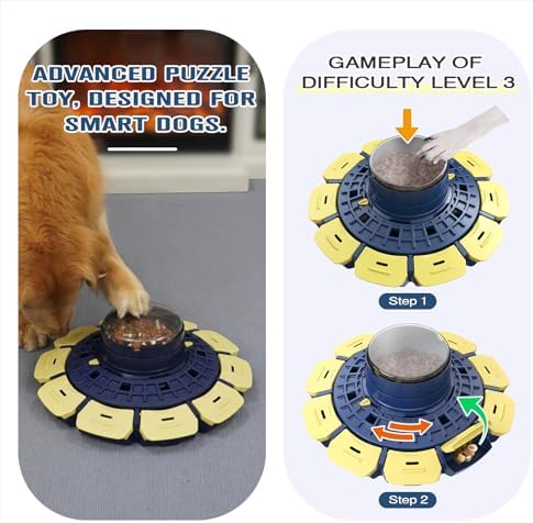 KADTC Dog Puzzle Toy, XL 3-Level, Beginner to Expert Mental Stimulation Toy
