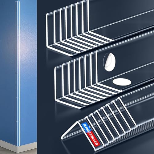 Clear Self-Adhesive Wall Corner Protectors，Corner Guards & Edge Protector for Wall Door Frame Cabinet Baseboard & Door, Table, Stair (3x40cm/1.18x15.75in)