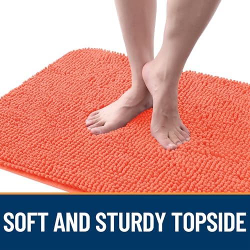 OLANLY Dog Door Mat for Muddy Paws 47x24, Super Absorbent Chenille Mud Mat