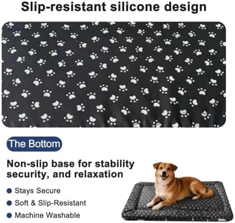 Dog Crate Pad Washable Cat Dog Pet Bed for Crate kennel Medium Mat 30inBlue