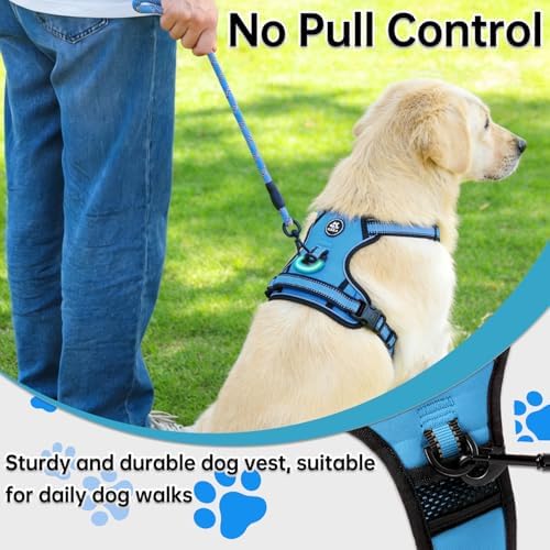 NESTROAD Dog Harness for Medium Sized Dog,No Pull Dog Vest Harness Set