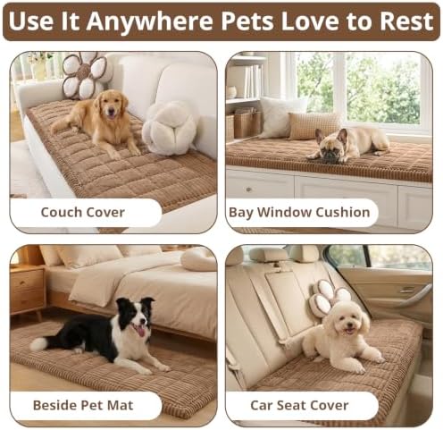 OstepDecor Couch Cover for Dogs, Washable Non Slip Sofa Cover for Pets