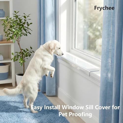 Window Sill Protector, 4-Pack Transparent Pet Window Guard & Scratch-Resistant Cover – Heavy Duty Protection from Cat and Dog Claws Chewing for Plants 35.5 '' x 5.1''