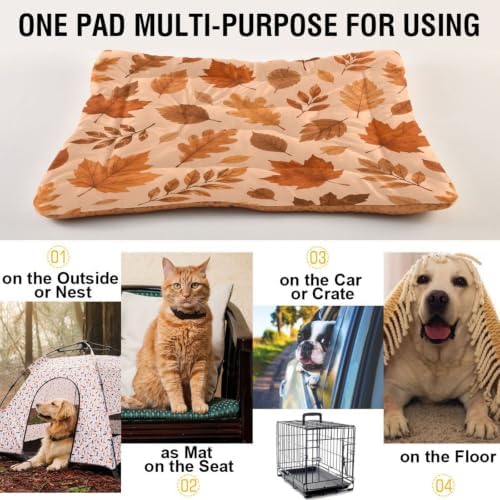 Dog Bed Mat, Soft Washable Non Slip Pet Crate Pad, 24x36 inch